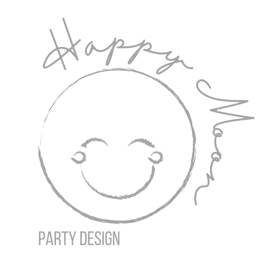 Happy Moon Party Design logo
